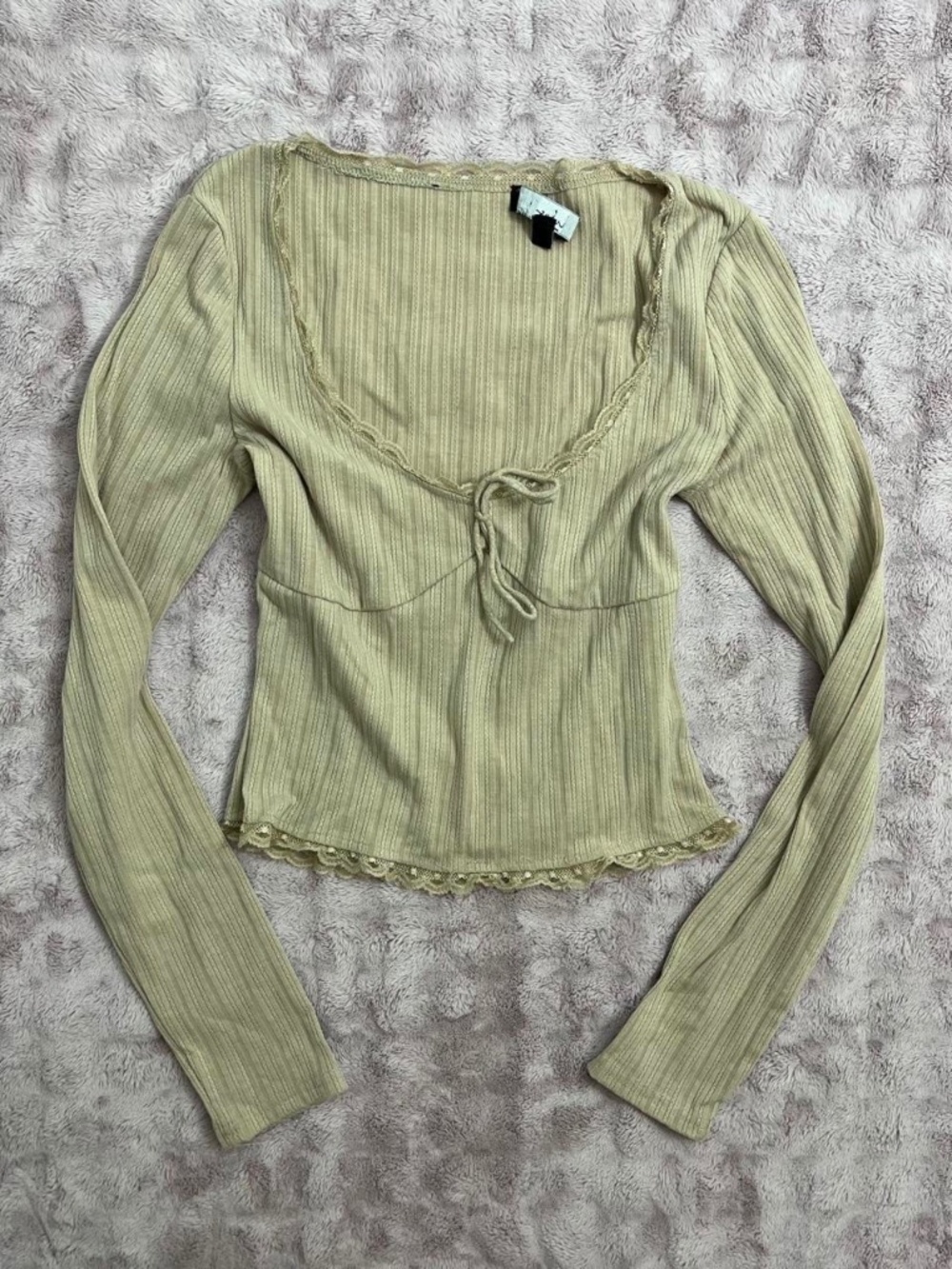 Cute coquette cottagecore lace long sleeve